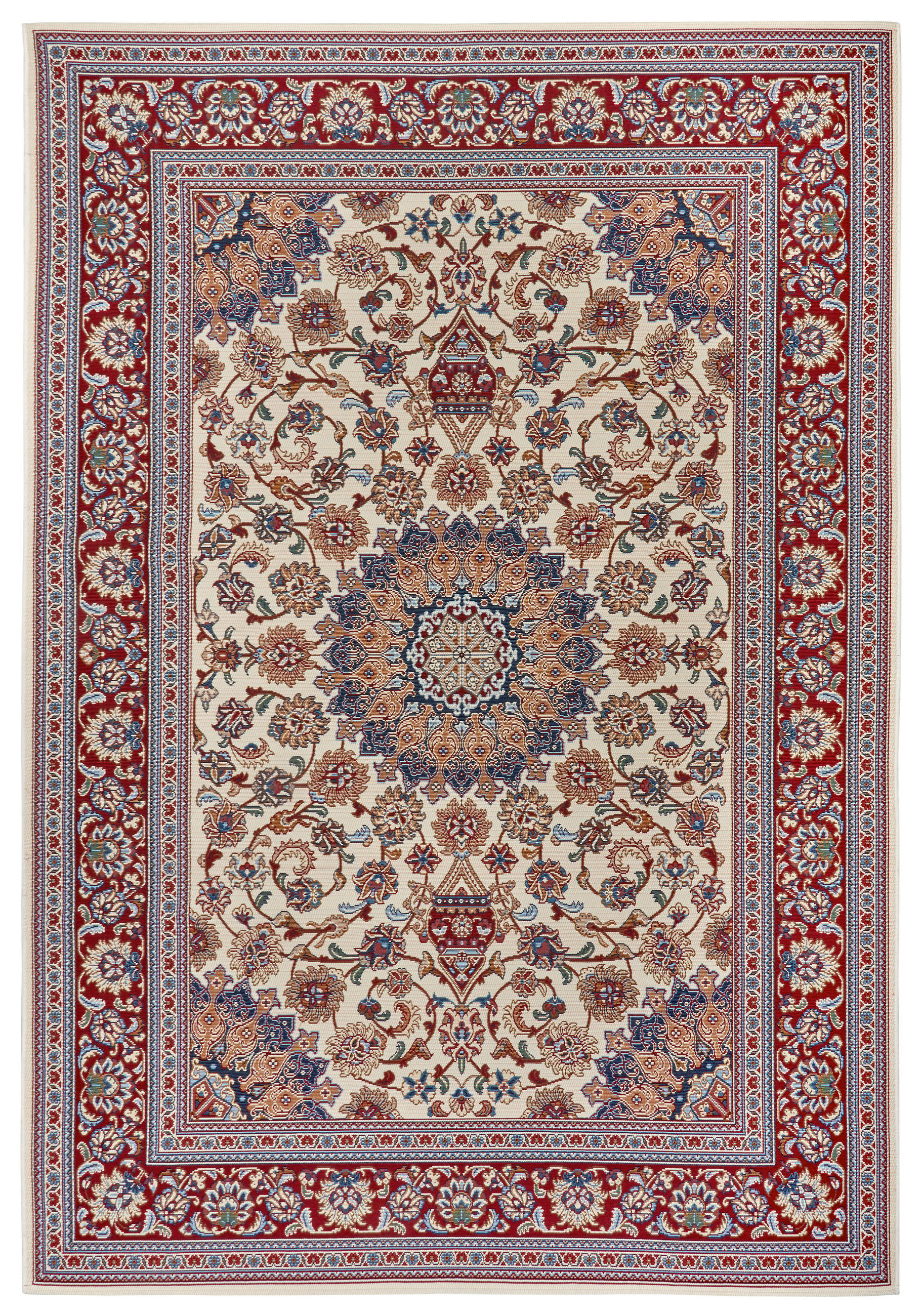 OUTDOORTEPPICH 80/165 cm Flair Creme, Rot  - Rot/Creme, Design, Kunststoff (80/165cm)