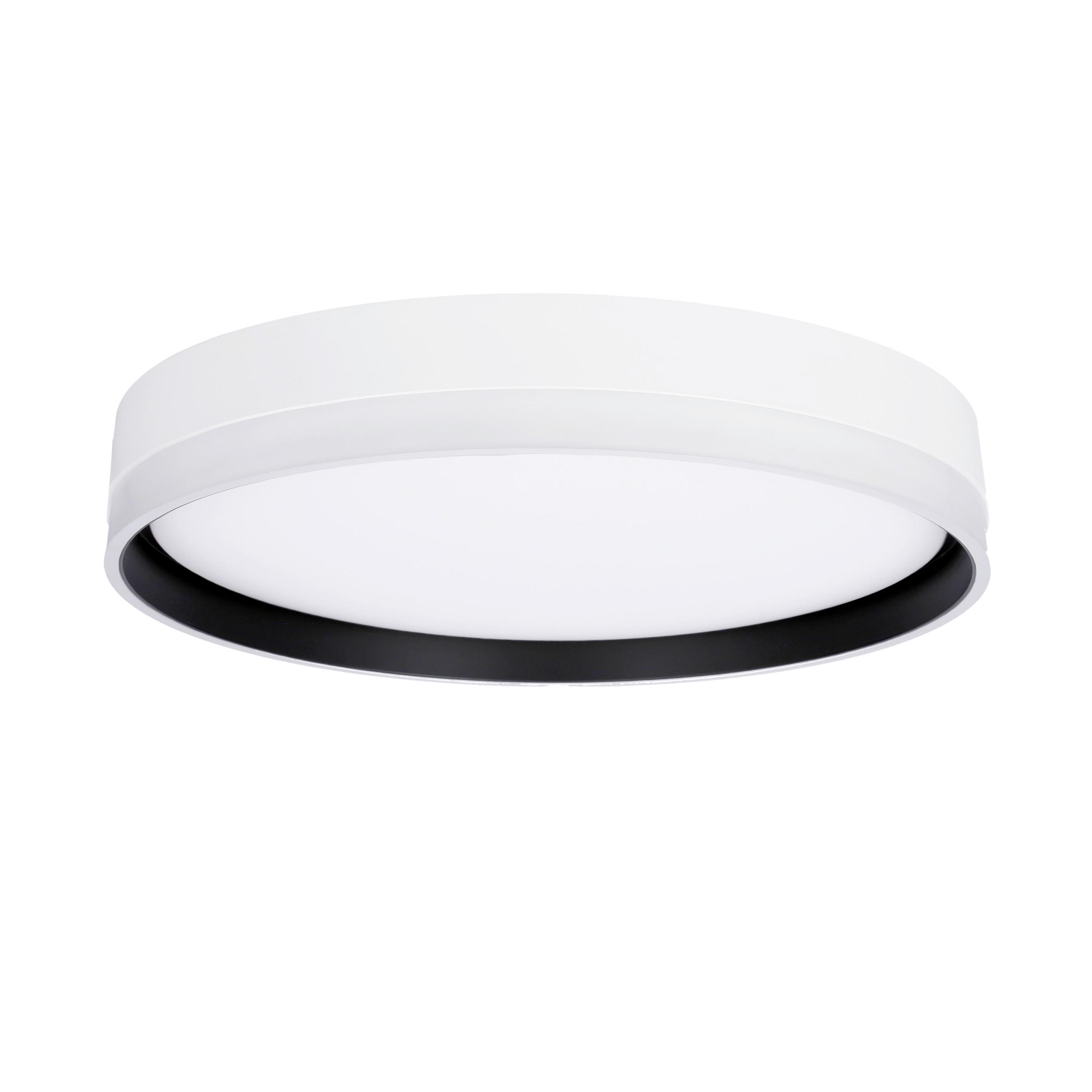 LED-DECKENLEUCHTE 40/40/7.5 cm   - Schwarz/Weiß, KONVENTIONELL, Kunststoff/Metall (40/40/7.5cm)