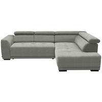ECKSOFA in Struktur Greige  284/205 cm  - Greige/Schwarz, Design, Kunststoff/Textil (284/205cm) - Xora