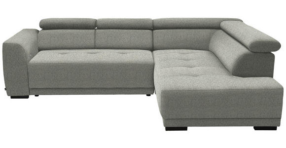 ECKSOFA  in Struktur Greige  284/205 cm  - Greige/Schwarz, Design, Kunststoff/Textil (284/205cm) - Xora