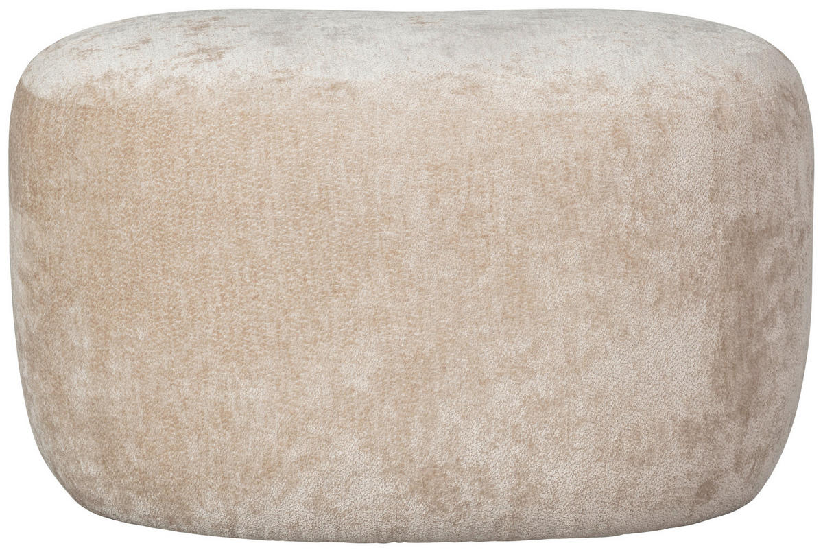 HOCKER Popular Chenille Naturfarben  - Naturfarben, Design, Textil (73/43/51cm) - Livetastic