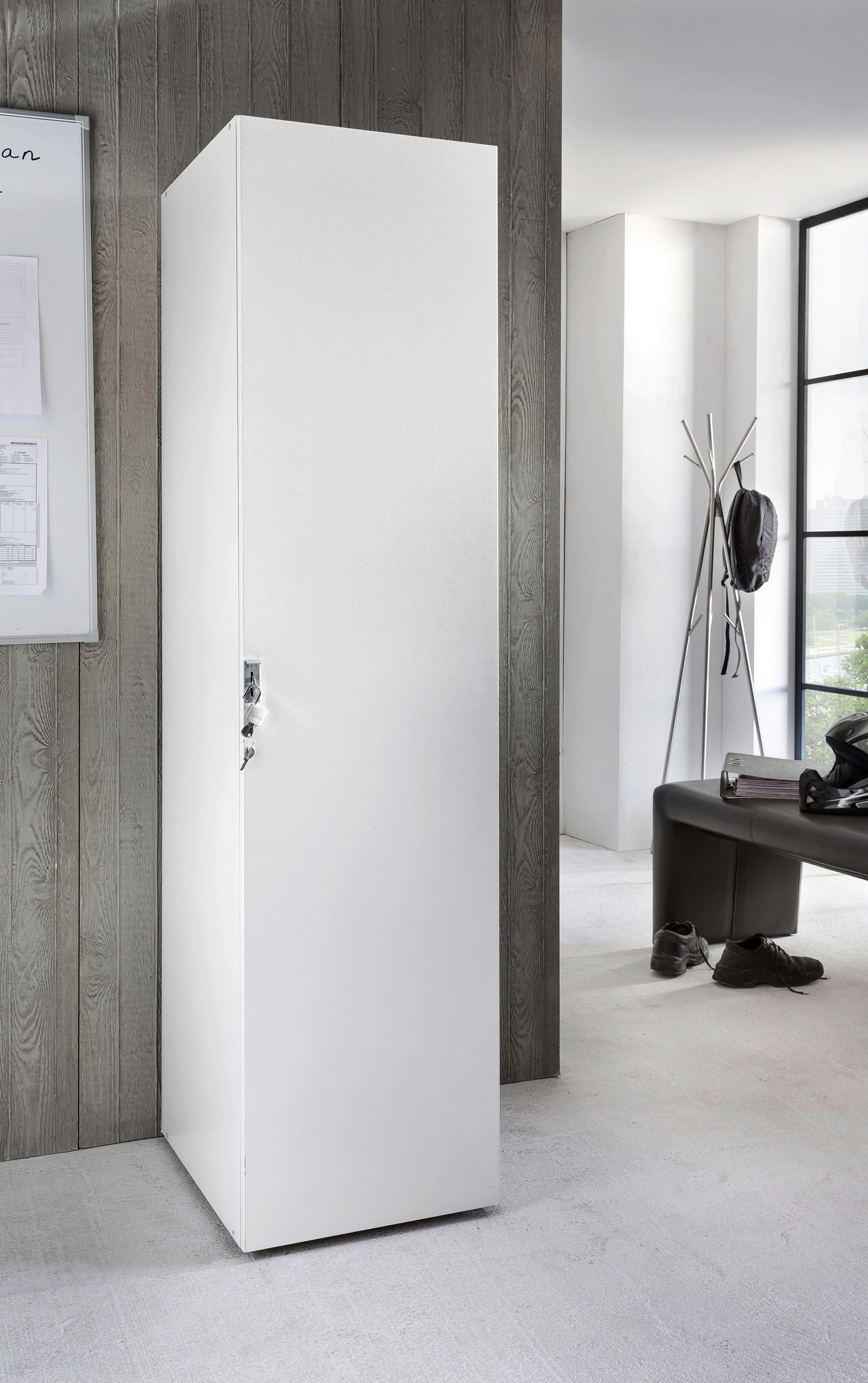 ORMAR VIŠENAMJENSKI bijela  - bijela/boje aluminija, Konvencionalno, drvni materijal/plastika (45/185/54cm) - Xora