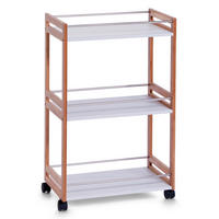 SERVIERWAGEN in Naturfarben, Weiß  - Naturfarben/Weiß, Basics, Holz/Holzwerkstoff (51/30/81cm) - Zeller Present