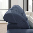 ECKSOFA in Webstoff Dunkelblau  187/260 cm  - Chromfarben/Dunkelblau, Design, Textil/Metall (187/260cm) - Xora