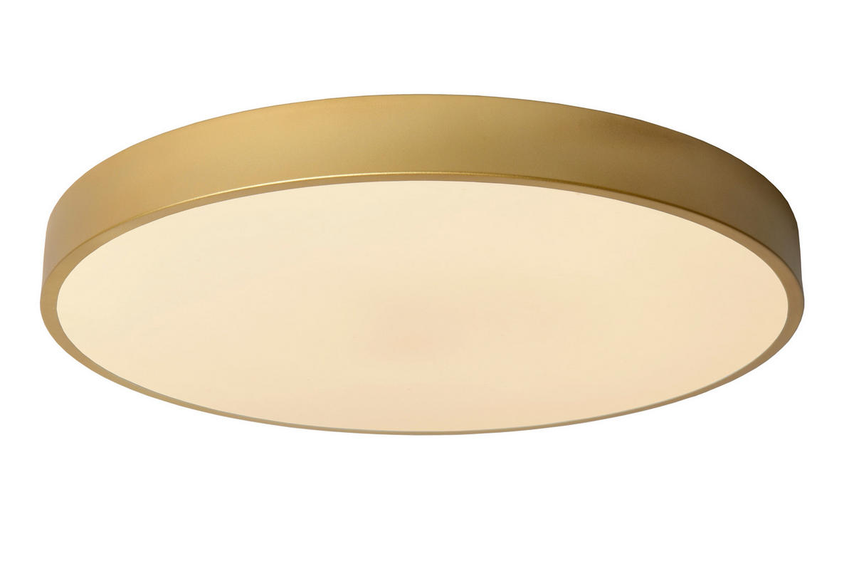 LED-DECKENLEUCHTE UNAR 49.5/49.5/5 cm   - Messingfarben, KONVENTIONELL, Kunststoff/Metall (49.5/49.5/5cm) - Lucide