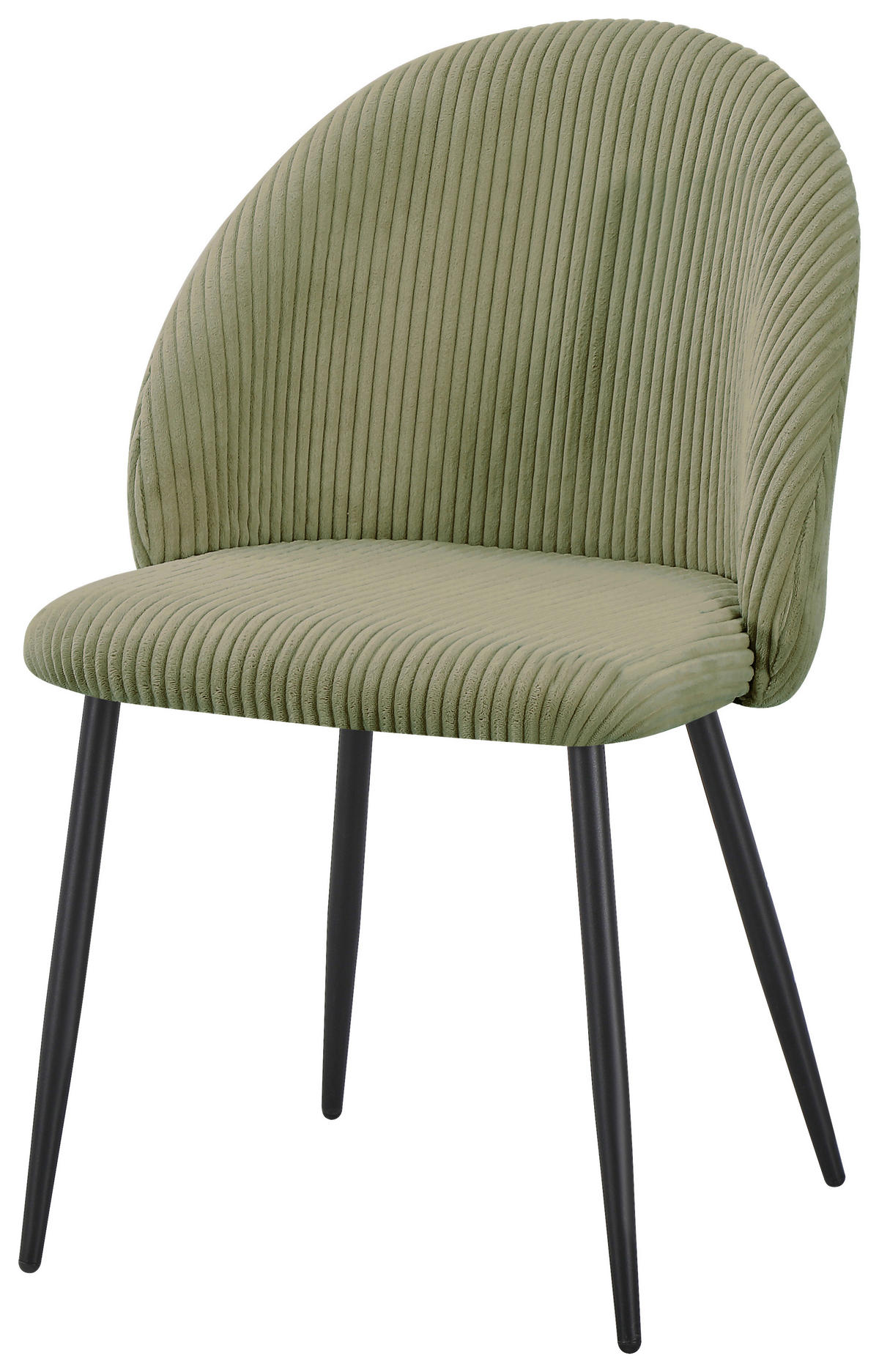STUHL  in Eisen Cord Metall, Textil  - Schwarz/Grün, Basics, Textil/Metall (52/82/58cm) - Livetastic