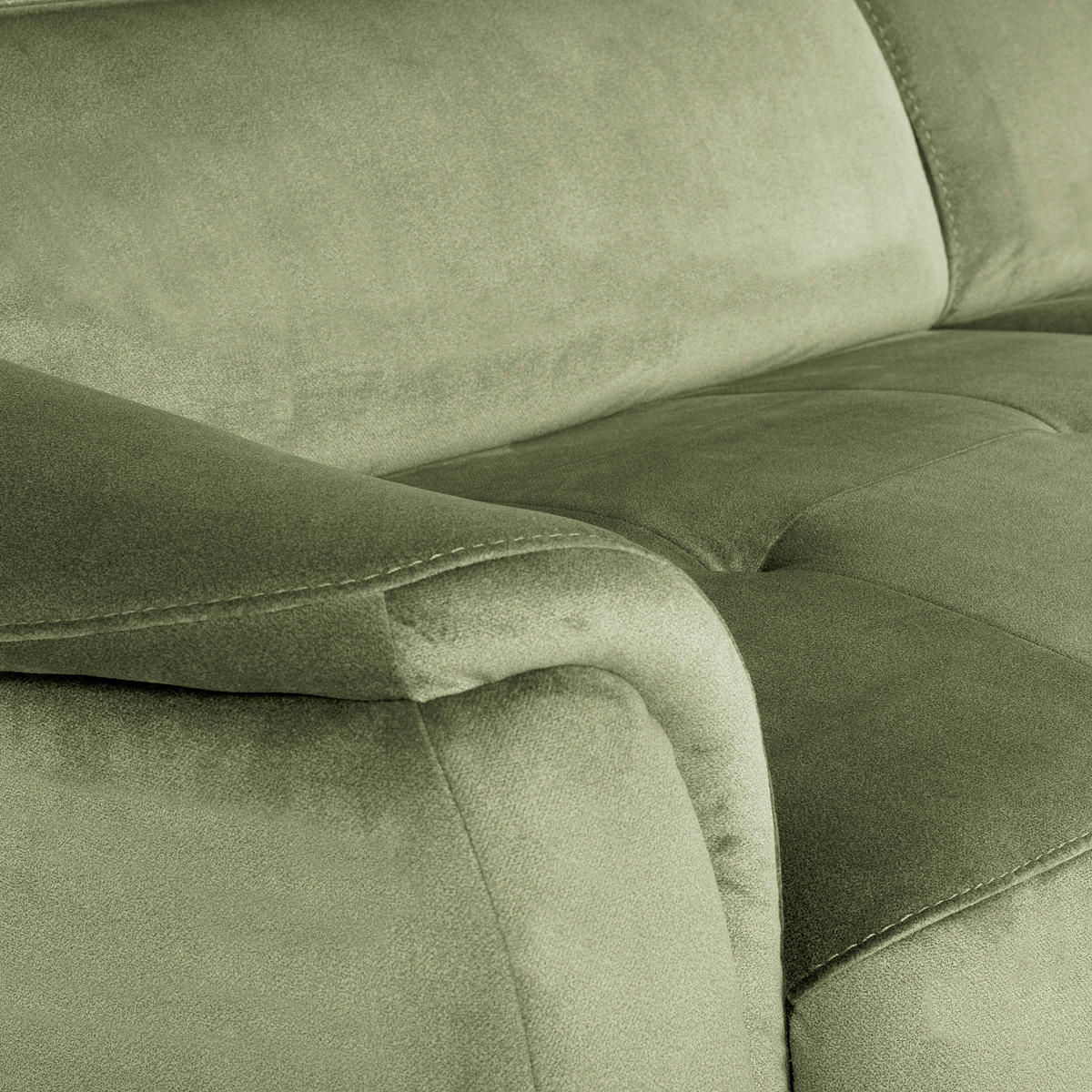 SCHLAFSOFA Samt Hellgrün  - Chromfarben/Hellgrün, Design, Textil/Metall (203/77-98/103cm) - MID.YOU