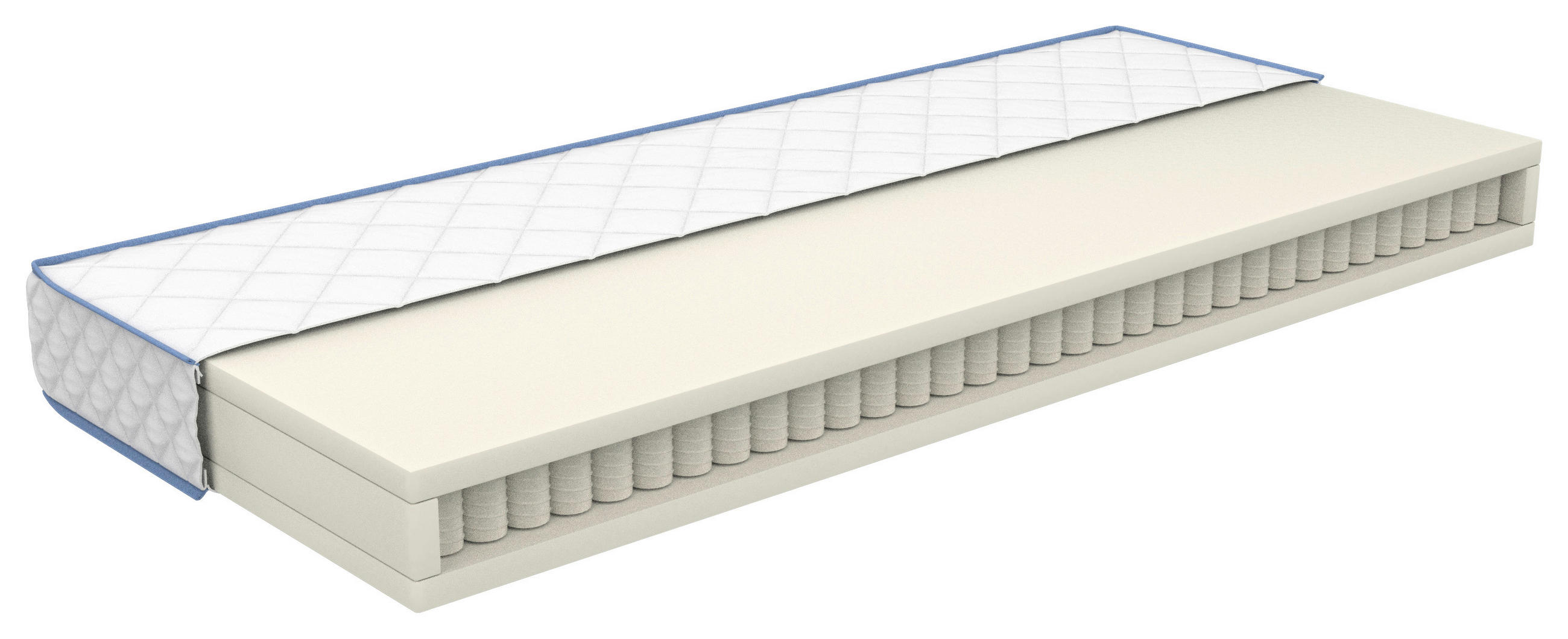 Thumbnail - Chameo Taschenfederkernmatratze, Weiß, Textil, H4, Füllung: Fleece, 160x200 cm, Oeko-Tex® Standard 100, Europäischer Sic...