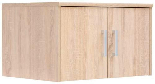 AUFSATZSCHRANK 72/43/54 cm   - Silberfarben/Sonoma Eiche, KONVENTIONELL, Holzwerkstoff/Metall (72/43/54cm) - Xora