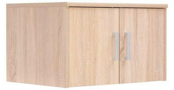 AUFSATZSCHRANK 72/43/54 cm  - Silberfarben/Sonoma Eiche, Basics, Holzwerkstoff/Metall (72/43/54cm) - Xora