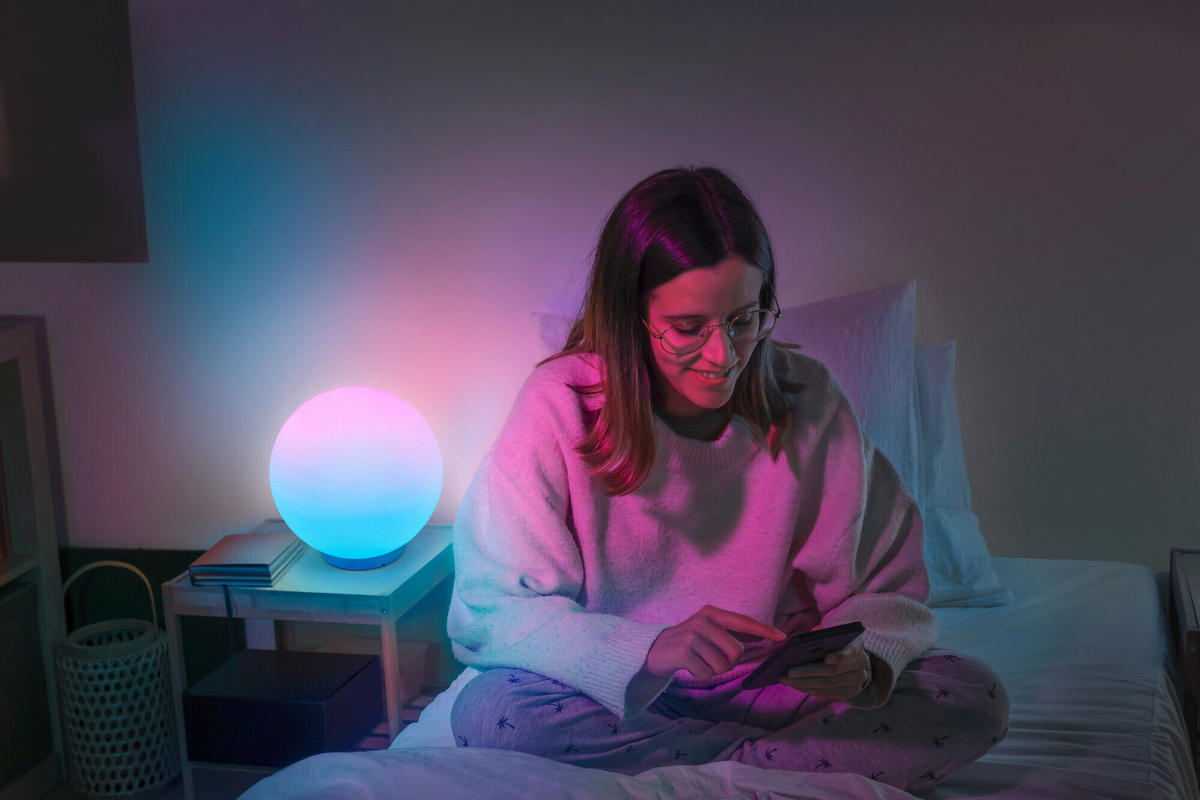 STIMMUNGSLEUCHTER Smart+ Wifi Ball Magic 20/20,6 cm   - Weiß, KONVENTIONELL, Glas/Kunststoff (20/20,6cm) - Ledvance