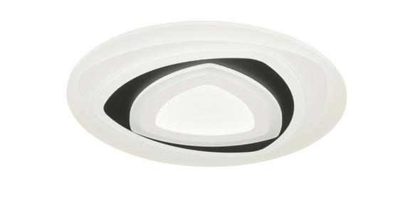 LED-DECKENLEUCHTE 50/5,5 cm   - Schwarz/Weiß, Design, Kunststoff/Metall (50/5,5cm) - Novel