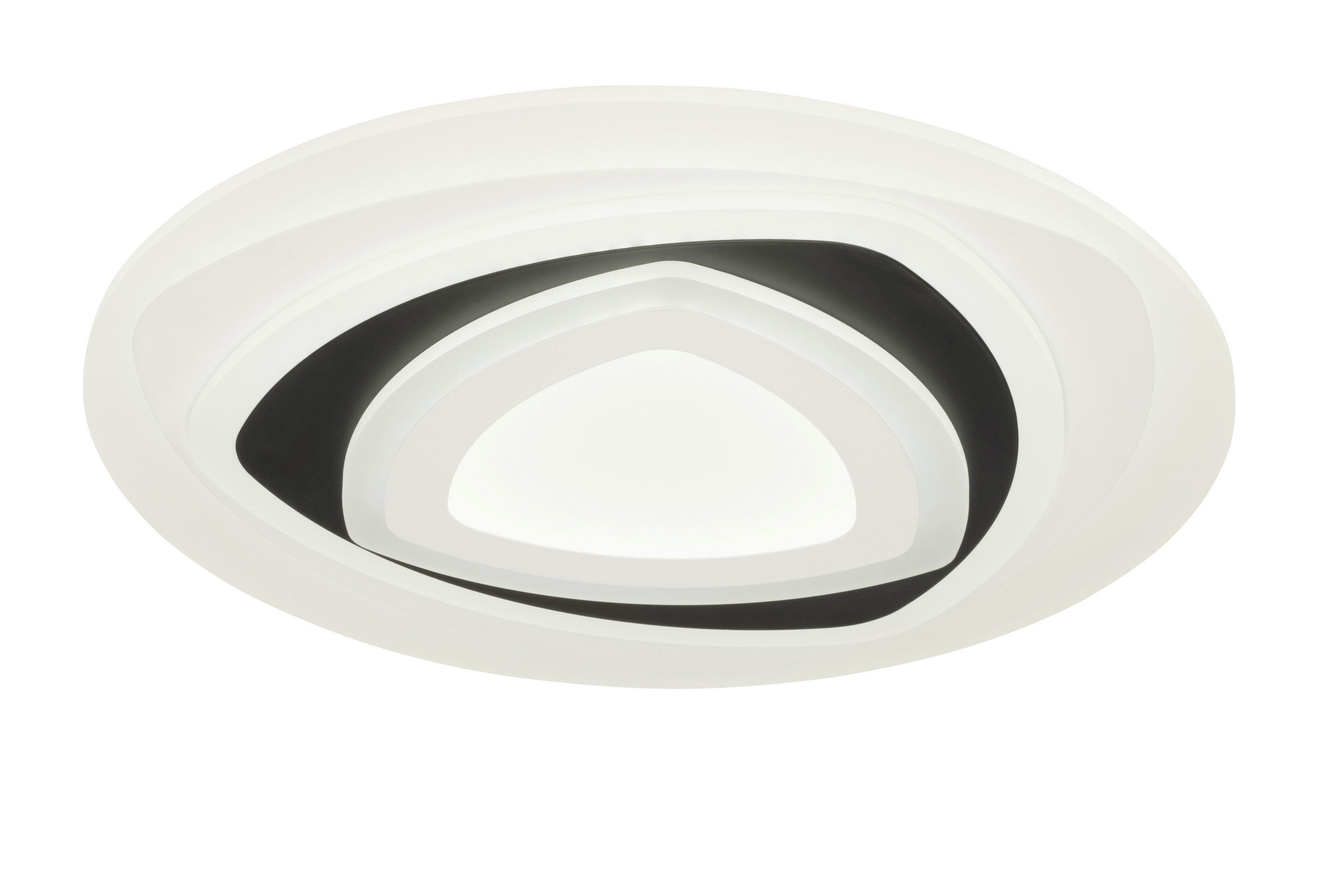 LED-DECKENLEUCHTE Walsall 50/5,5 cm   - Schwarz/Weiß, Design, Kunststoff/Metall (50/5,5cm) - Novel