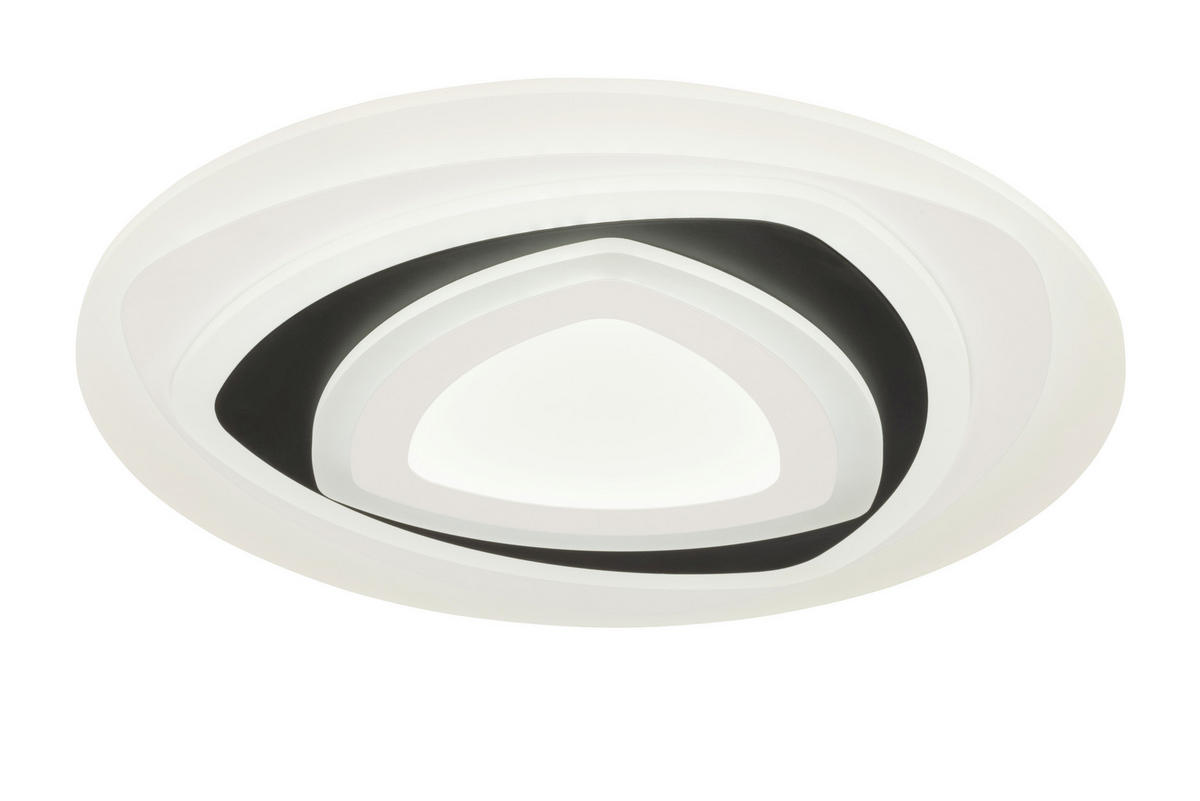 LED-DECKENLEUCHTE 50/5,5 cm   - Schwarz/Weiß, Design, Kunststoff/Metall (50/5,5cm) - Novel