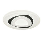 LED-DECKENLEUCHTE 50/5,5 cm   - Schwarz/Weiß, Design, Kunststoff/Metall (50/5,5cm) - Novel