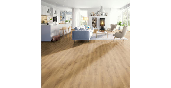 LAMINATBODEN Nord Eiche natur per m² - Eichefarben, KONVENTIONELL, Holzwerkstoff (129.2/19.3/0.7cm) - Venda