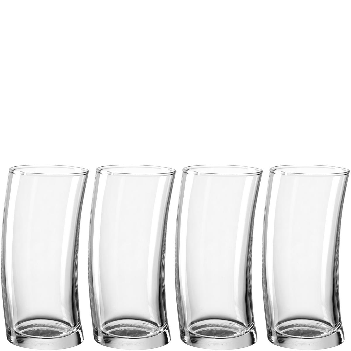 GLÄSERSET SWING  4-teilig  - Klar, Basics, Glas (7/15,5/7cm) - Leonardo