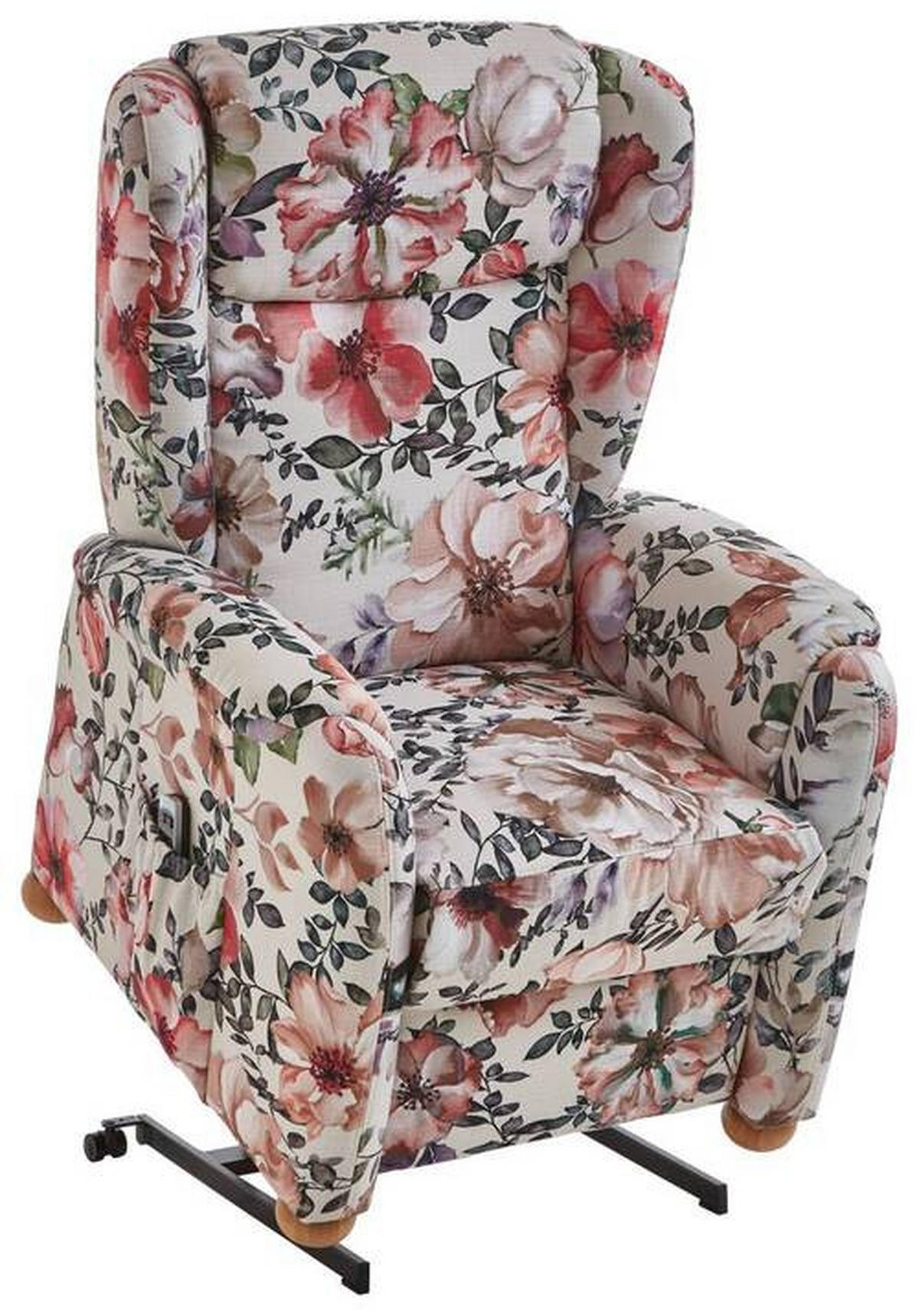 OHRENSESEL inkl. Funktion Flachgewebe Multicolor, Beige  - Beige/Multicolor, ROMANTIK / LANDHAUS, Holz/Textil (85/115/84cm) - Cantus