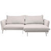 ECKSOFA Rosa Bouclé  - Schwarz/Rosa, Design, Textil/Metall (277/182cm) - Stylife