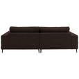 ECKSOFA  in Flachgewebe Dunkelbraun  177/253 cm  - Dunkelbraun/Schwarz, Design, Textil/Metall (177/253cm) - Dieter Knoll