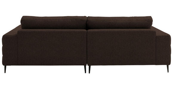 ECKSOFA  in Flachgewebe Dunkelbraun  177/253 cm  - Dunkelbraun/Schwarz, Design, Textil/Metall (177/253cm) - Dieter Knoll