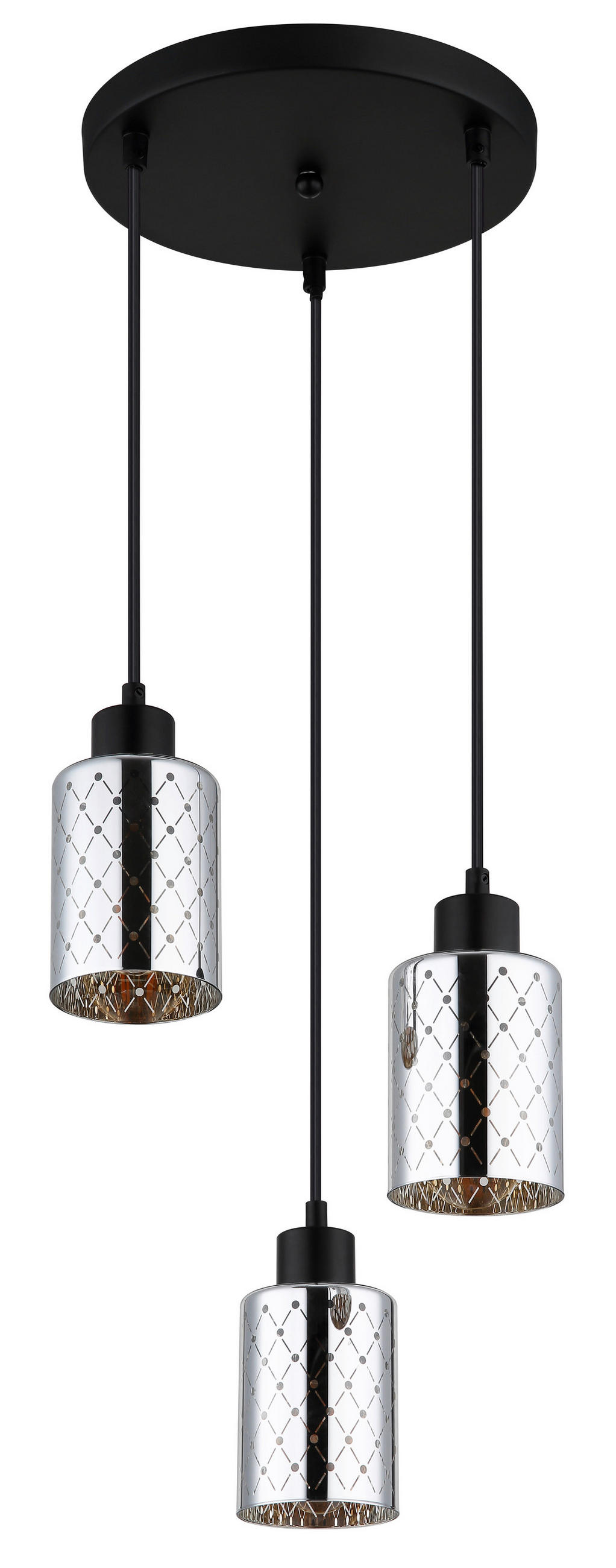 HÄNGELEUCHTE 29/120 cm  - Klar/Chromfarben, Basics, Glas/Kunststoff (29/120cm) - Globo