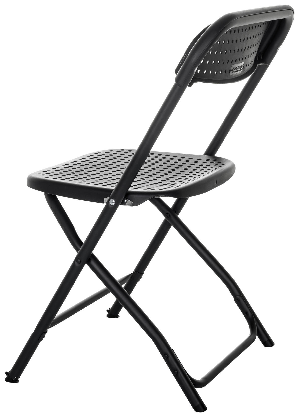 KLAPPSTUHL Schwarz  - Schwarz, Basics, Kunststoff (51/80/52cm) - MID.YOU