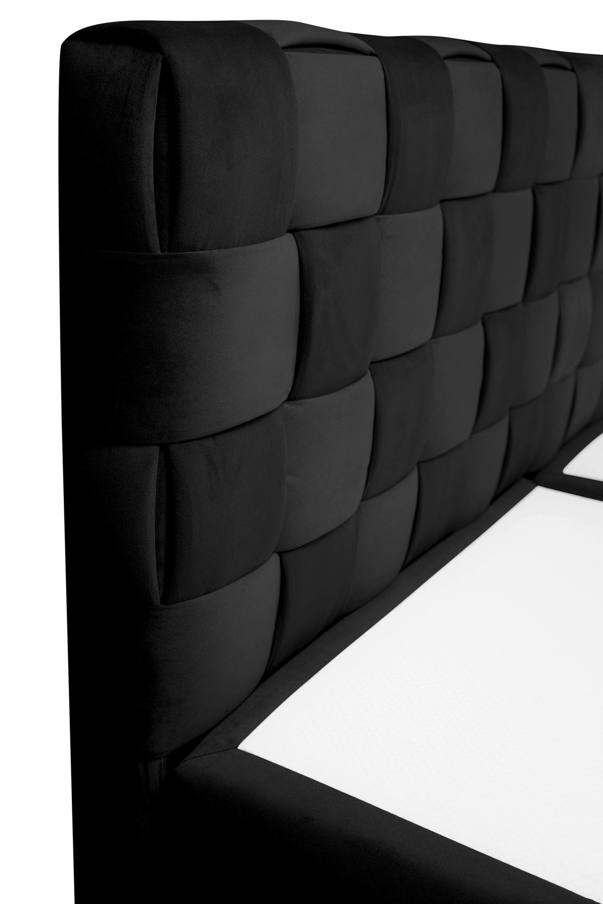 AMERICKÁ POSTEL, 180/200 cm, černá - černá, Moderní, textil (180/200cm) - Livetastic