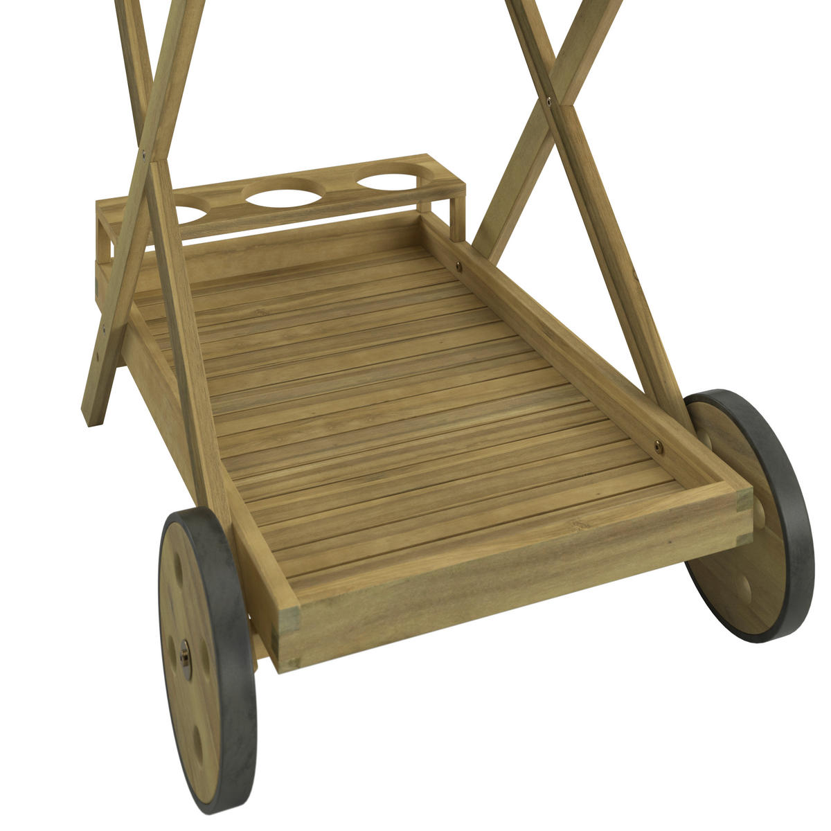 ZÁHRADNÝ SERVÍROVACÍ VOZÍK, drevo, 85/90/53 cm - farba akácie, Modern, drevo (85/90/53cm) - Ambia Garden