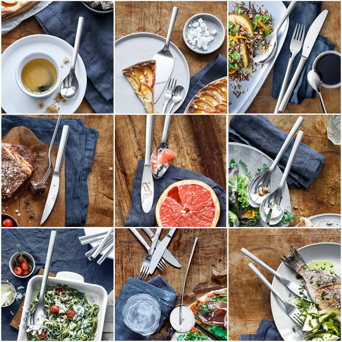 PRIBOR ZA JELO  4 dela     Nouva  - boja nerđajućeg čelika, Osnovno, metal (30/20cm) - WMF