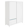 BABYKLEIDERSCHRANK Olli Schiebetürenschrank 2T2S Blau, Weiß  - Blau/Weiß, Basics, Holzwerkstoff (164/204/62cm) - Paidi