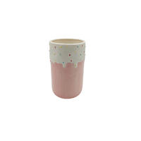 VASE 20.4 cm  - Hellrosa/Weiß Hochglanz, LIFESTYLE, Keramik (12,5/20,4cm) - X-Mas