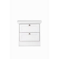 NOĆNI ORMARIĆ bijela   - bijela/boje aluminija, Lifestyle, drvni materijal (50/50/35cm) - Landscape