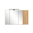 SPIEGELSCHRANK 105/64/20 cm  - Wildeiche/Schwarz, KONVENTIONELL, Glas/Holzwerkstoff (105/64/20cm) - Xora