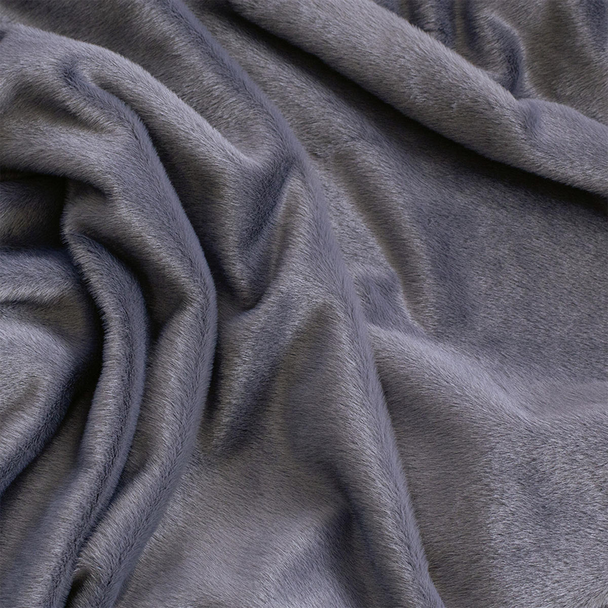 PLAID Natural Fur 130/170 cm  - Anthrazit/Grau, Konventionell, Textil (130/170cm) - Tom Tailor