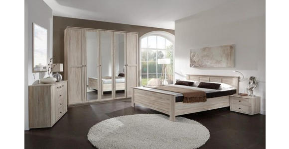 DREHTÜRENSCHRANK in Eichefarben - Eichefarben/Braun, KONVENTIONELL, Glas/Holzwerkstoff (180/210/58cm) - Cantus