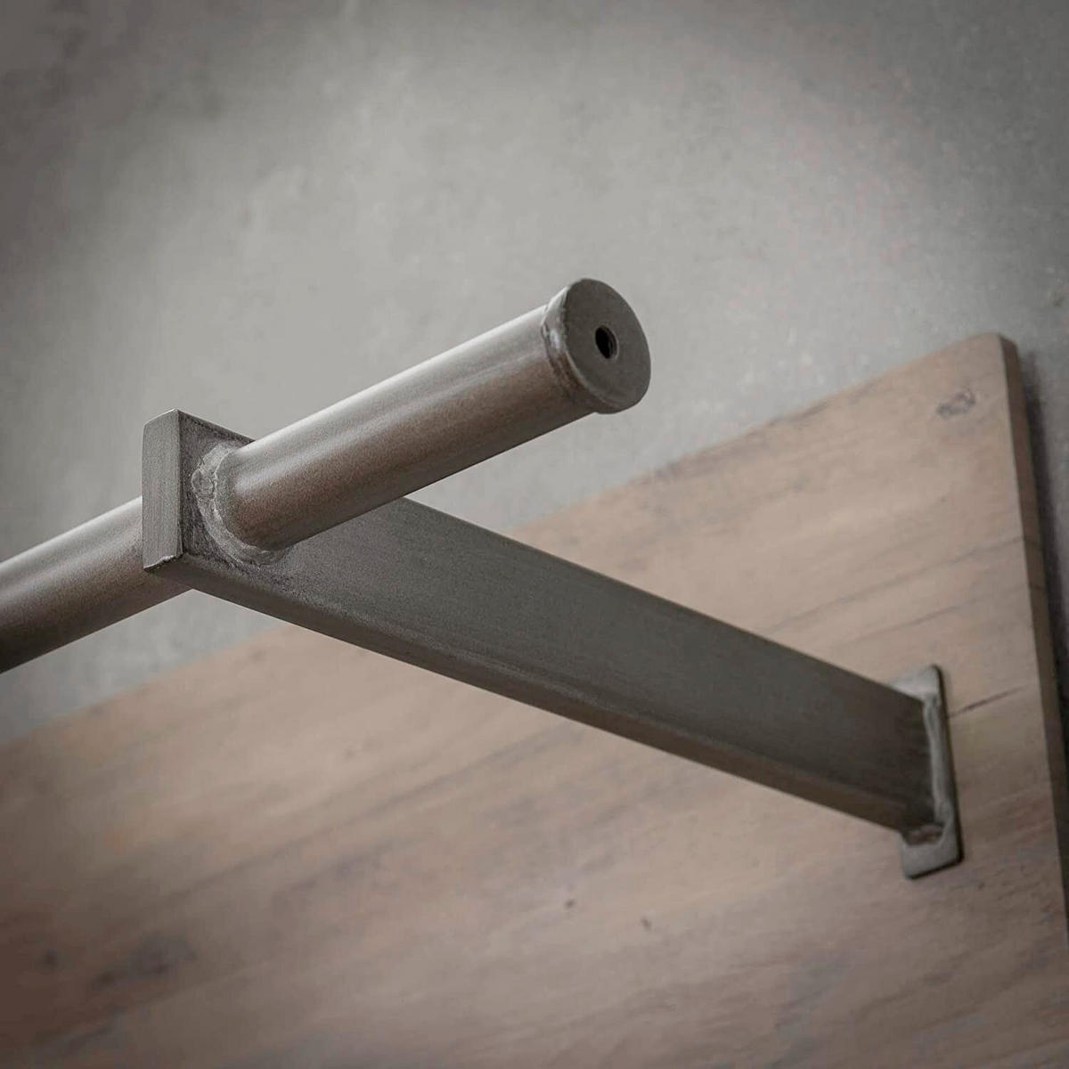 WANDGARDEROBE - Eichefarben/Silberfarben, Design, Holzwerkstoff/Metall (85/25/30cm) - Livetastic