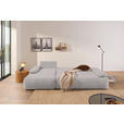 ECKSOFA  in Webstoff Hellgrau  - Hellgrau/Schwarz, KONVENTIONELL, Kunststoff/Textil (162/282cm) - Carryhome