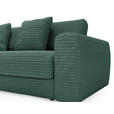 ECKSOFA in Cord Grün  182/302 cm  - Schwarz/Grün, MODERN, Kunststoff/Textil (182/302cm) - Carryhome