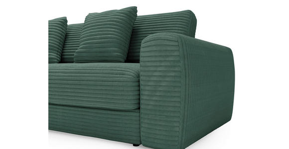 ECKSOFA in Cord Grün  182/302 cm  - Schwarz/Grün, MODERN, Kunststoff/Textil (182/302cm) - Carryhome