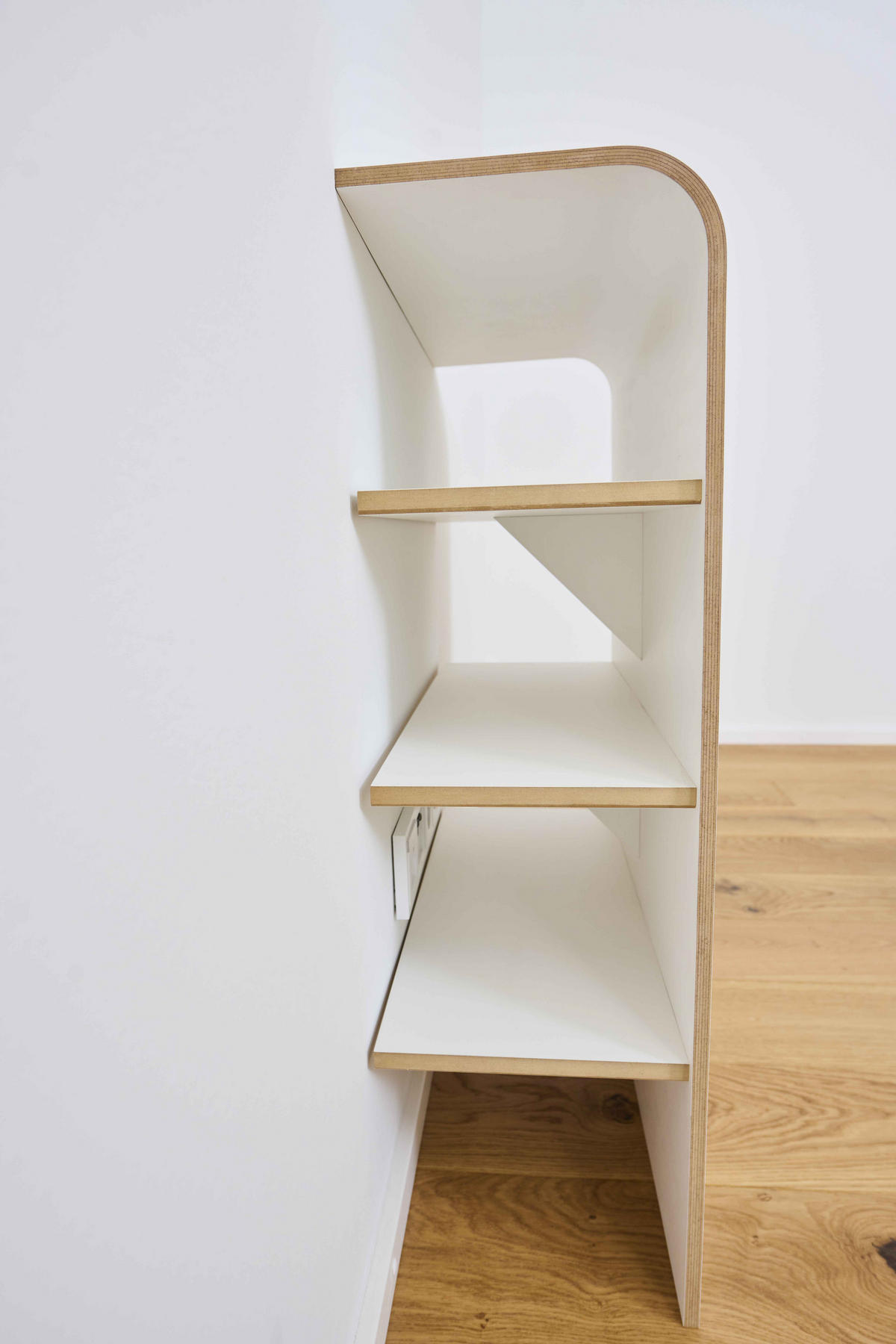 WANDREGAL Weiß, Buchefarben  - Buchefarben/Weiß, MODERN, Holzwerkstoff (62/85/25cm) - Tojo