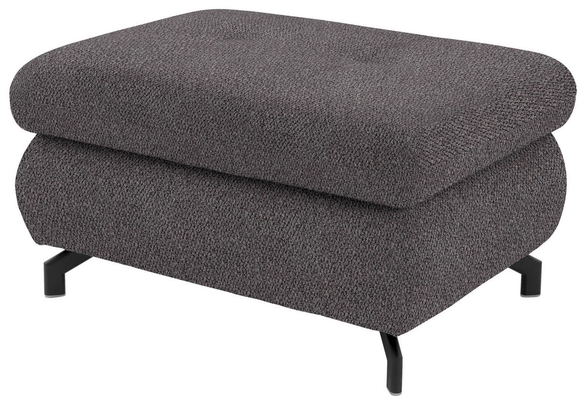 ECKSOFA in Chenille Anthrazit  - Anthrazit/Schwarz, Design, Textil/Metall (220/310cm) - Beldomo Style