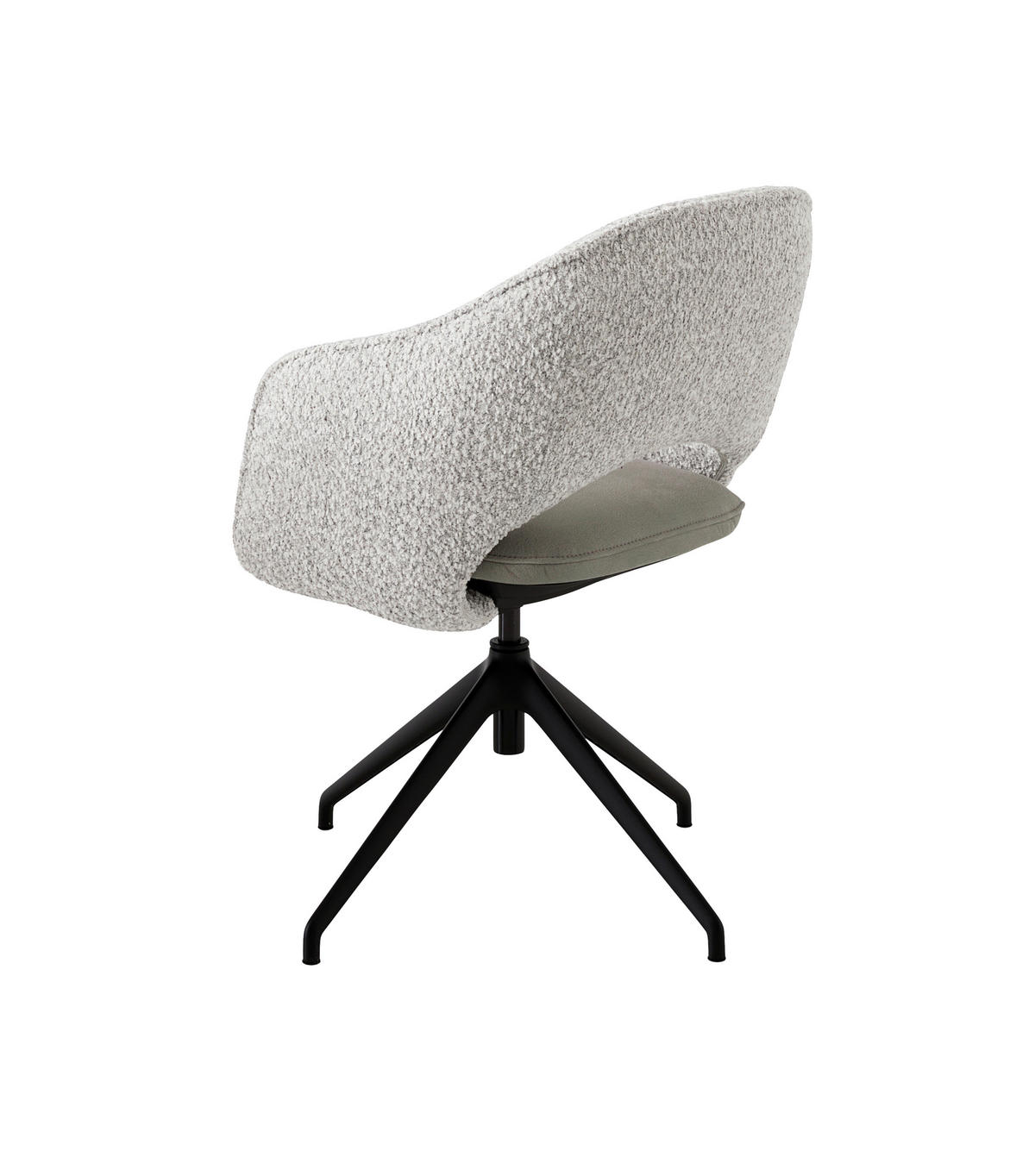 ARMLEHNSTUHL  in Flachgewebe  - Schwarz/Grau, Design, Textil/Metall (63/74-90/57-73cm) - Koinor