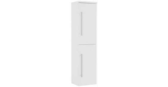 HOCHSCHRANK 40/163/33 cm  - Chromfarben/Weiß, Design, Glas/Holzwerkstoff (40/163/33cm) - Novel