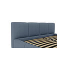 POLSTERBETT 180/200 cm,  in Blau, Lattenrost, Bettkasten,  - Blau/Schwarz, Design, Holz/Textil (180/200cm) - Xora