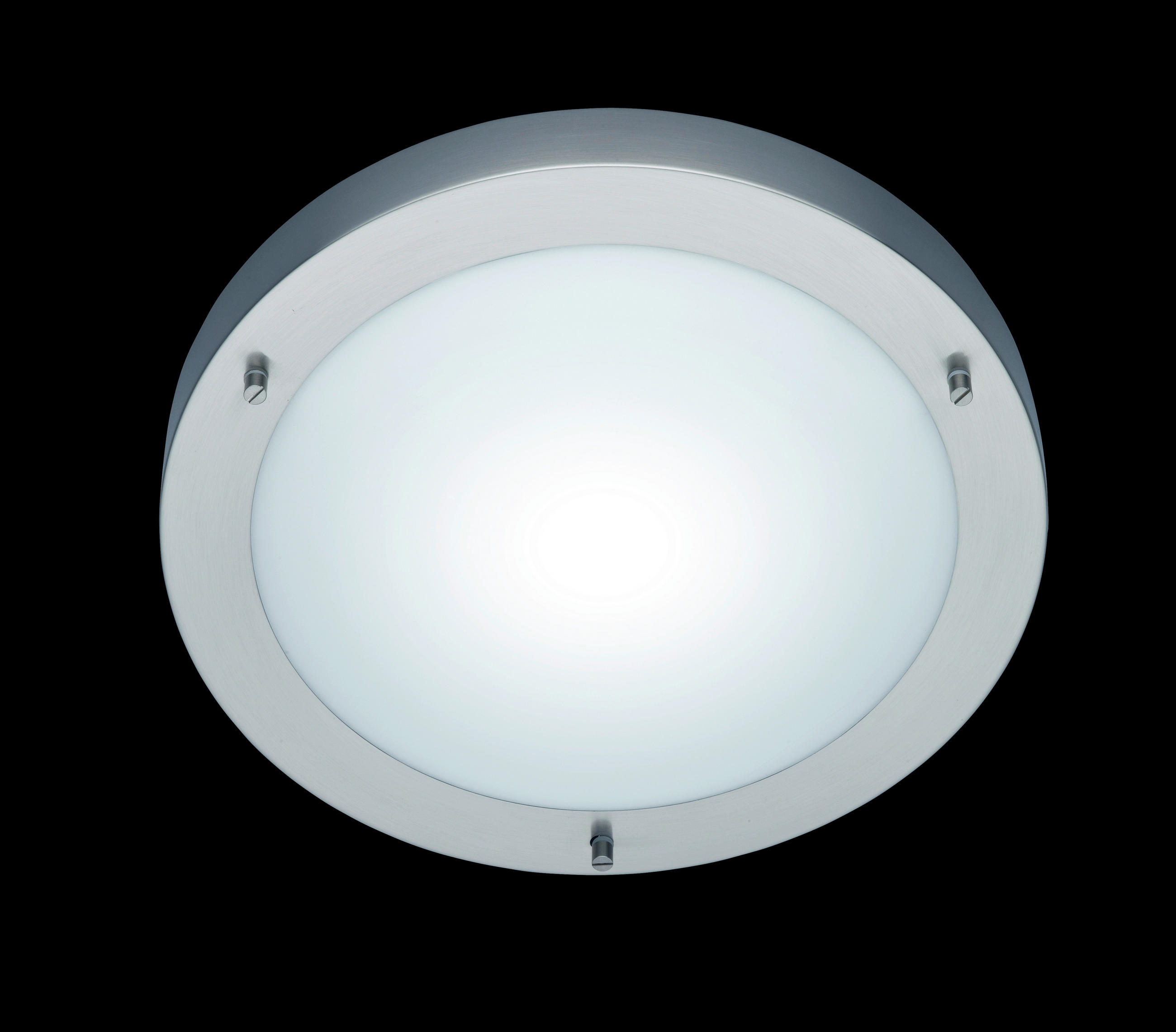 BADEZIMMER-DECKENLEUCHTE  31,5/8,0 cm    - Weiß/Nickelfarben, Basics, Glas/Metall (31,5/8,0cm) - Trio Leuchten