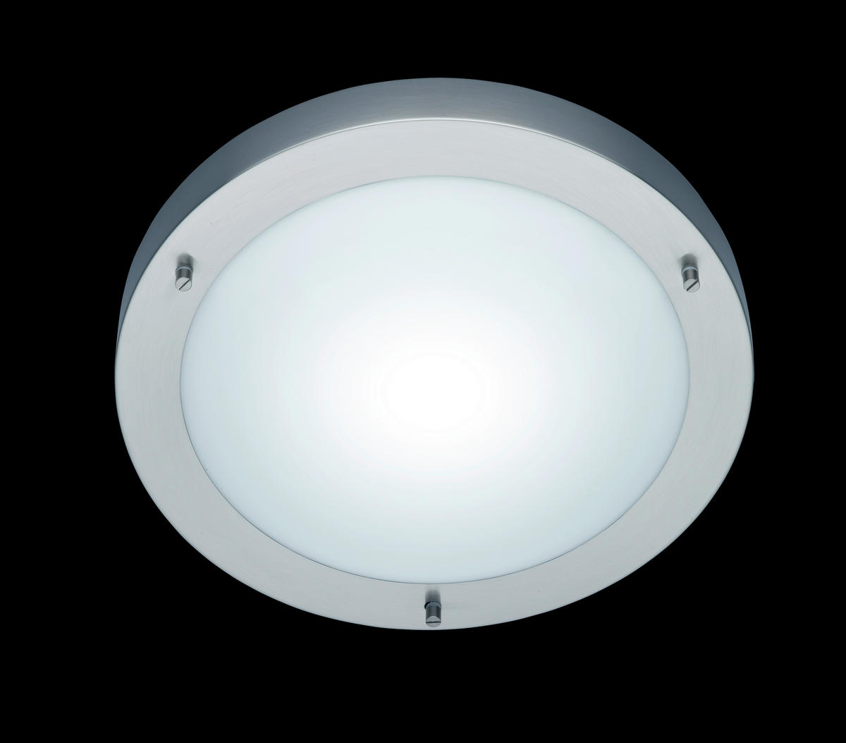 BADEZIMMER-DECKENLEUCHTE 31,5/8,0 cm   - Weiß/Nickelfarben, Basics, Glas/Metall (31,5/8,0cm) - Trio Leuchten
