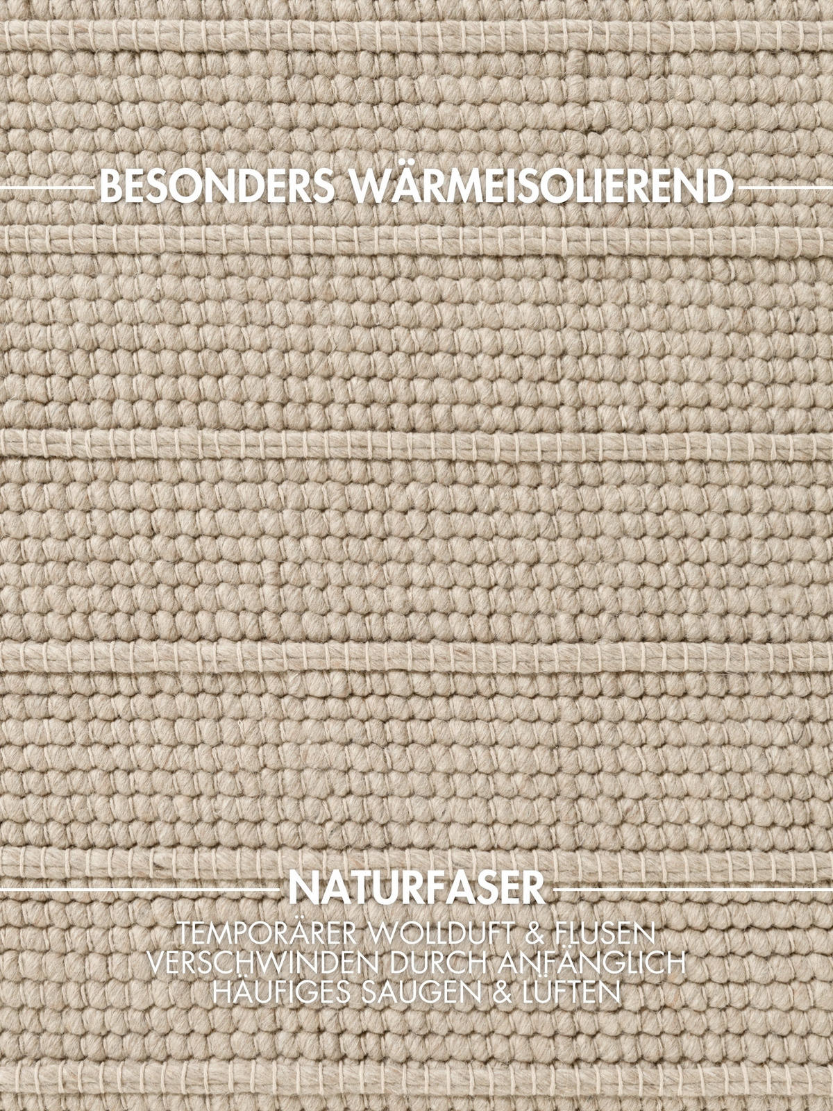 WOLLTEPPICH 80/150 cm Camden Beige rechteckig  - Beige, Basics, Textil (80/150cm) - Ted Baker