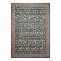 VINTAGE-TEPPICH 65/130 cm Picardie Blau, Terracotta  - Blau/Terracotta, Design, Textil (65/130cm) - Novel