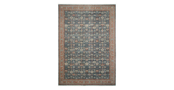 VINTAGE-TEPPICH PICARDIE - Blau/Terracotta, Design, Textil (160/230cm) - Novel